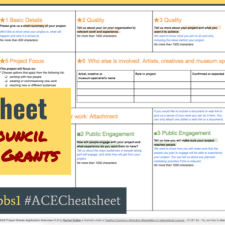 Arts Council England Project Grans Cheat Sheet